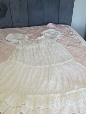 Soft White Ruffled Maxi Dress